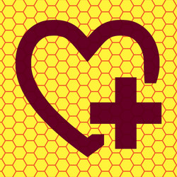 heart flat modern web button and space for your vector image