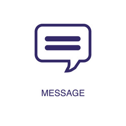 message element in flat simple style on white vector image