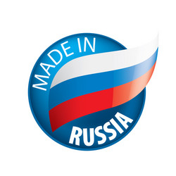 russia flag on a white Vector Image