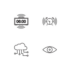 web linear icons set simple outline vector image
