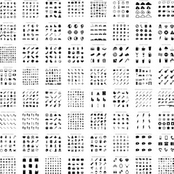 big collection basic icons 64 different set vector image