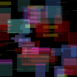 Glitch elements set digital pixel noise color vector