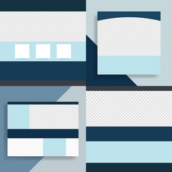 set of abstract web banner design templates vector image