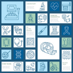 Mri Scanner Doodle Line Icon Thin Outline Vector Image