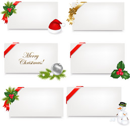 christmas blank gift tag set vector