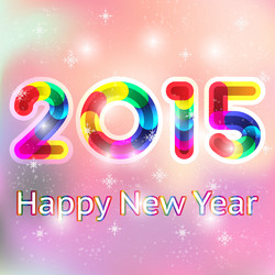 Happy new year 2015 card vector