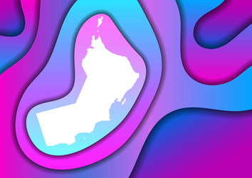 oman map abstract schematic from gradient layers vector image