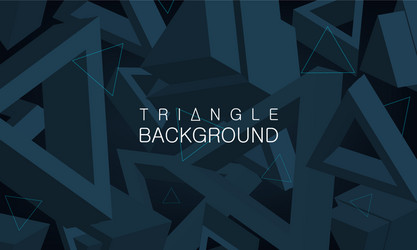 Abstract 3D Triangle Background vector image