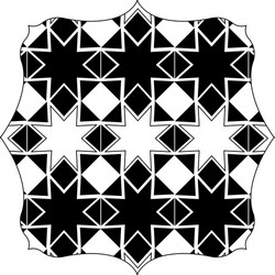 square with pattern geometric shapes background vector image