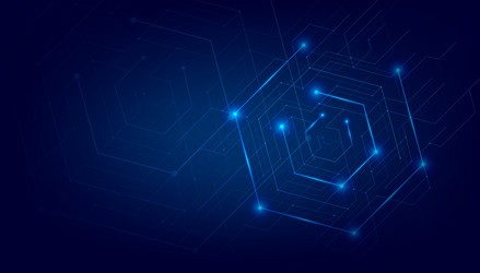 abstract lines and dots connect background vector image