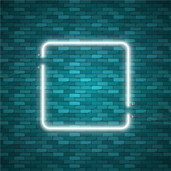 blue abstract neon square shape vector