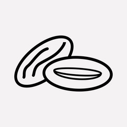 Dates icon line element vector