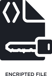 encripted file isolated icon simple element from vector image