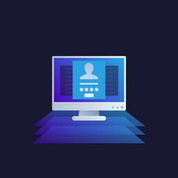 login authentication password access vector image
