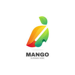 Logo mango gradient colorful style Royalty Free Vector Image