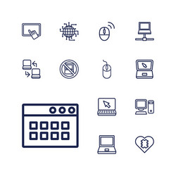 Pc icons vector