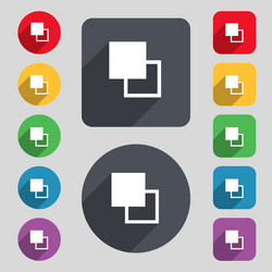 Active color toolbar icon sign a set of 12 colored vector