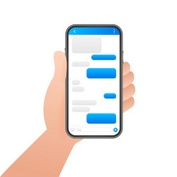 chat interface application with dialogue window vector image