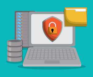 data center and web hosting design vector image