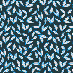 seamless pattern with tree branches and leaves vector image
