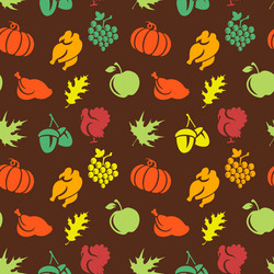 Thanksgiving seamless pattern Royalty Free Vector Image