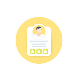 employee review rating score icon vector