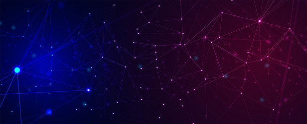 neural network concept connected cells with links vector image