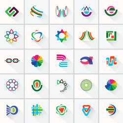 abstract colorful design elements and icons vector image