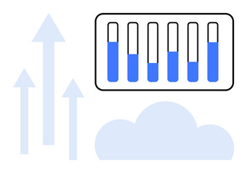 cloud-based analytics with performance metrics vector image