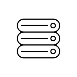 database icon set cylinder server data storage vector image