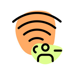 deleting user name from the wireless network vector image
