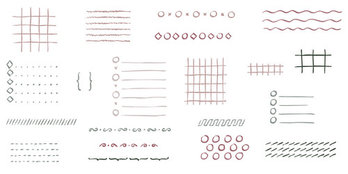 grid and stripe pattern with hand drawn strokes vector image