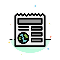 basic document globe ui abstract flat color icon vector image