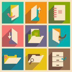 flat with shadow concept and mobile application vector image