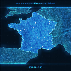 france abstract map highlighted vector