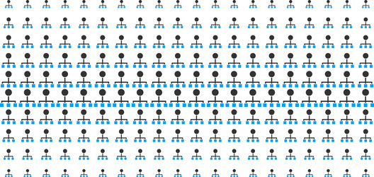 hierarchy shape halftone grid vector image