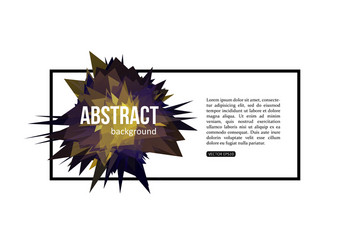 isolated template poster with triangular shapes vector image