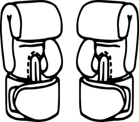 Leather old training boxing gloves with lacing Vector Image