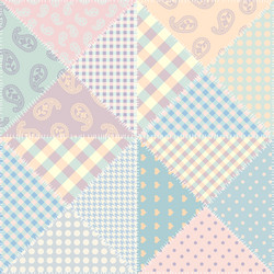 patchwork pattern seamless quilting design vector image