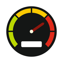 tachometer icon in flat style vector