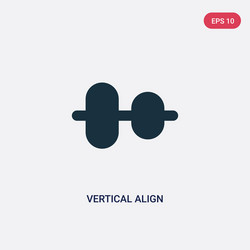 two color vertical align icon from user interface vector image