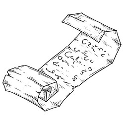 ancient scroll parchment with letters vector image
