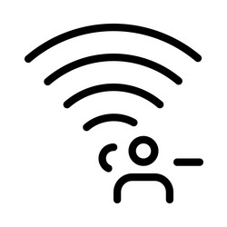 deleting user name from the wireless network vector image