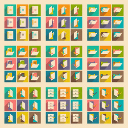 flat with shadow concept and mobile application vector image