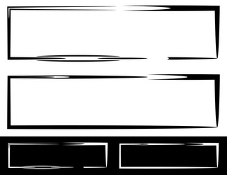 grungy irregular frames borders with painted look vector image