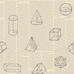 seamless pattern with newspaper text and geometry vector image