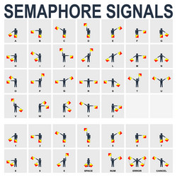 semaphore flag signals for your project vector image