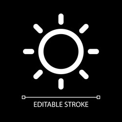 sunny weather white linear ui icon for dark theme vector image