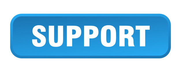 support button square 3d push vector image