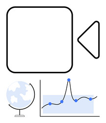 exploring global trends video content and data vector image